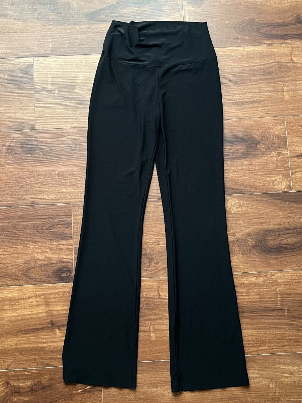 Norma Kamali Stretch jersey straight leg pants minimalism modern workwear office